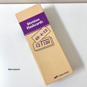 Abeka Division Flashcards 3rd Grade Arithmetic Math Homeschool Teacher Student